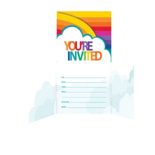 Rainbow Party Invitations - Click Image to Close